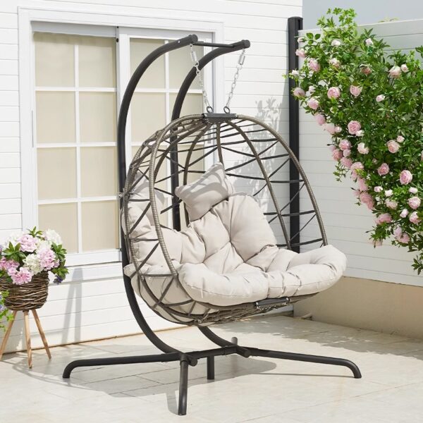 Comfortable Canopy Beach Swing Sets Metal Frame - Image 2