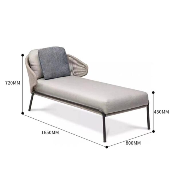 Garden Swimming Pool Wicker Sun Lounger - Image 3