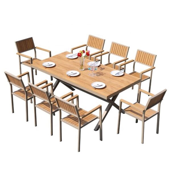 New Style Aluminum Outdoor Garden Dining Tables and Chairs for Cafe Restaurant - Image 2