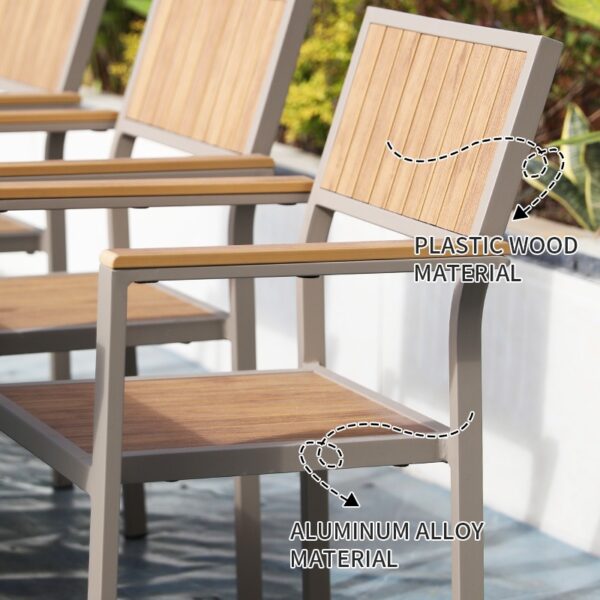 New Style Aluminum Outdoor Garden Dining Tables and Chairs for Cafe Restaurant - Image 3