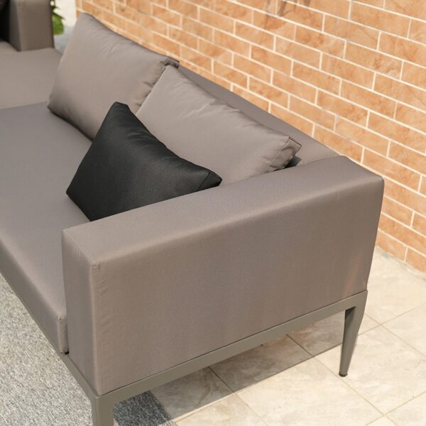 Villa Patio Section Wood Garden Sofa - Image 3