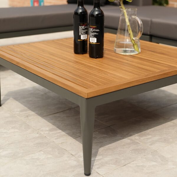 Villa Patio Section Wood Garden Sofa - Image 5