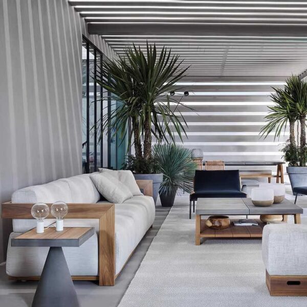Wood Chairs for Villa - Luxury Teak Garden Sofa - Image 3